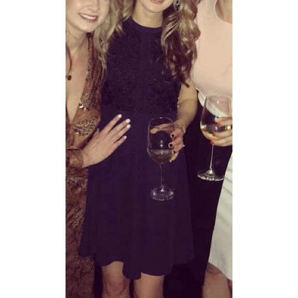 Petite Ann Taylor navy blue cocktail dress - Picture 4 of 5